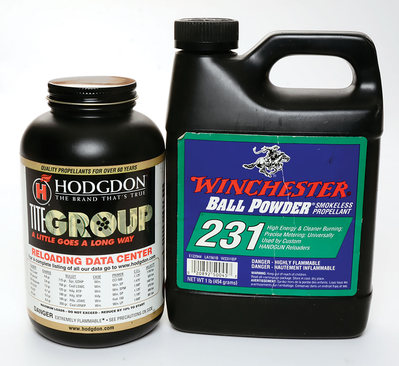 Although several other powders were tried in Mike’s experiments, in the end, these two gave the best results in regard to group sizes at factory duplication velocities.